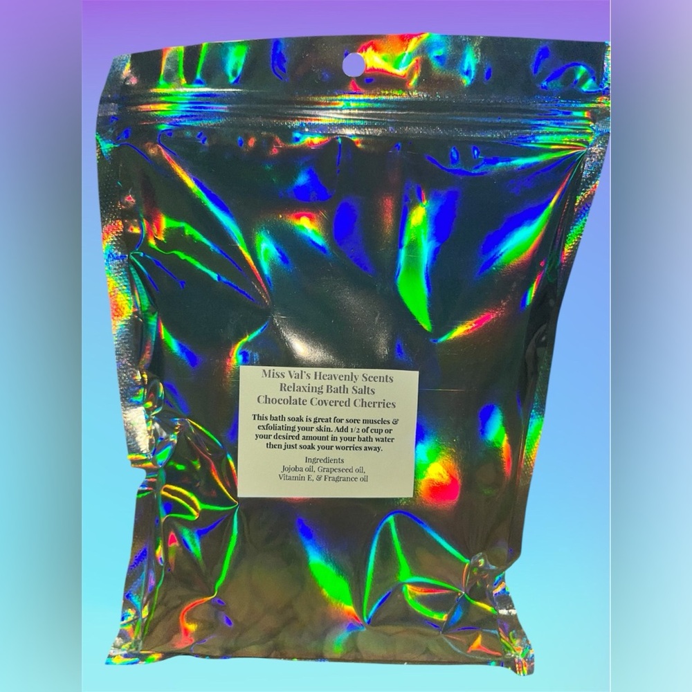Chocolate covered cherries Bath Salts Bag Miss Val’s Heavenly Scents